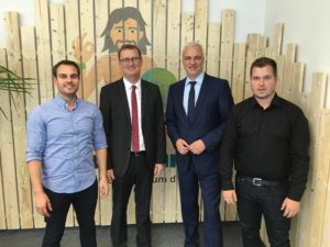 v.l.n.r. Daniel Marx, Oliver Kaczmarek, Garrelt Duin, Daniel Krahn
